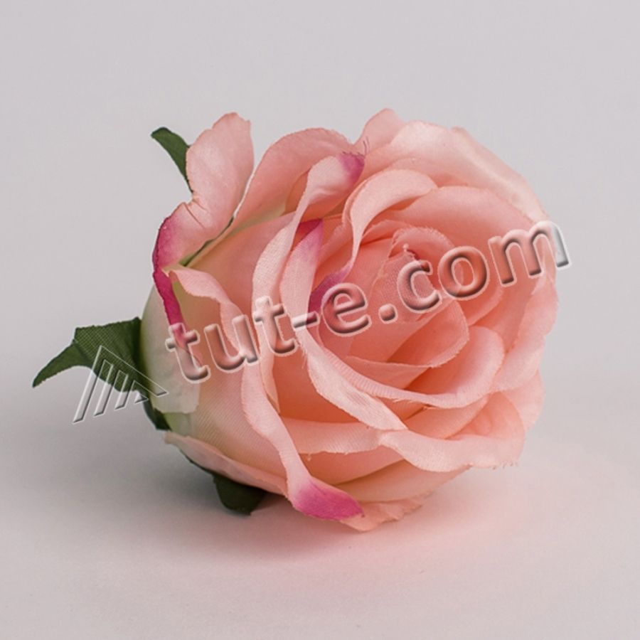 Головка розы ЛЮКСОР  крупная розовая - 6шт