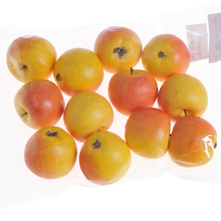 Яблоки матовые желтые 3,5см -12шт