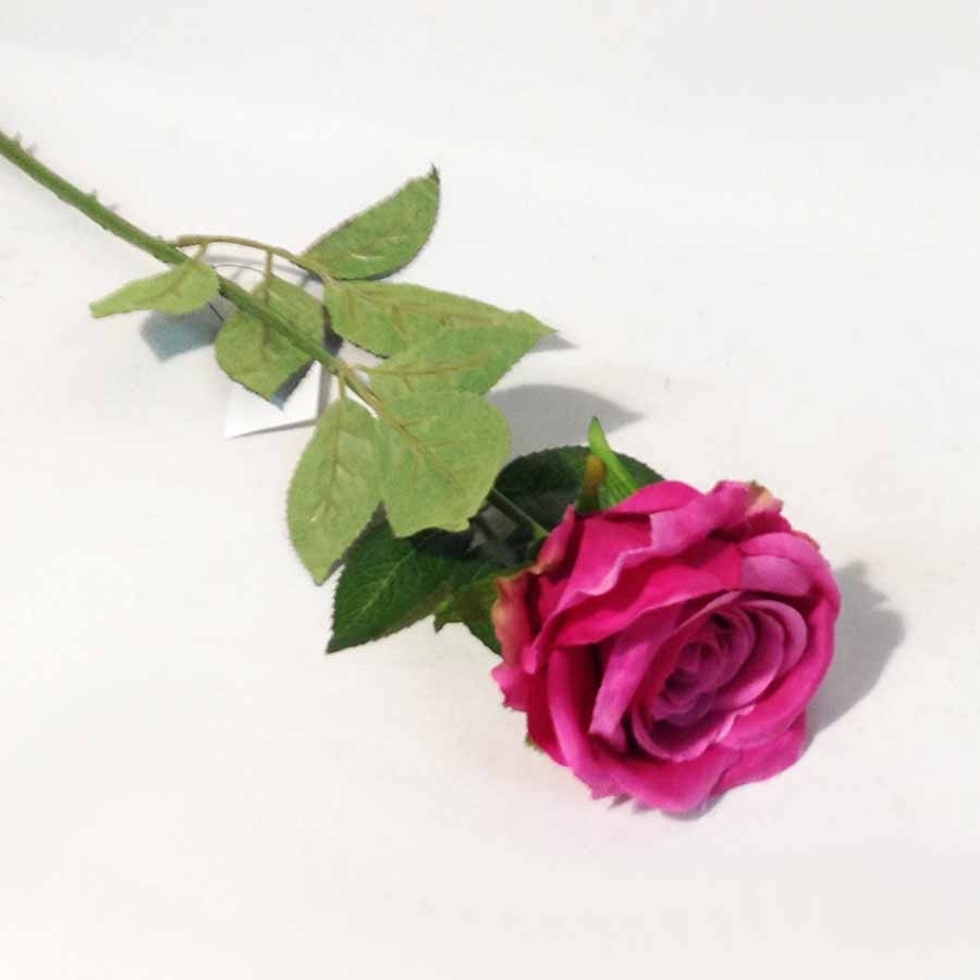 Ветка розы светло-малиновая 65см