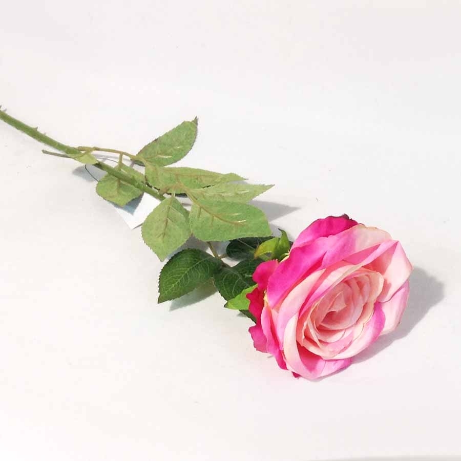 Ветка розы малиново-розовая 65см