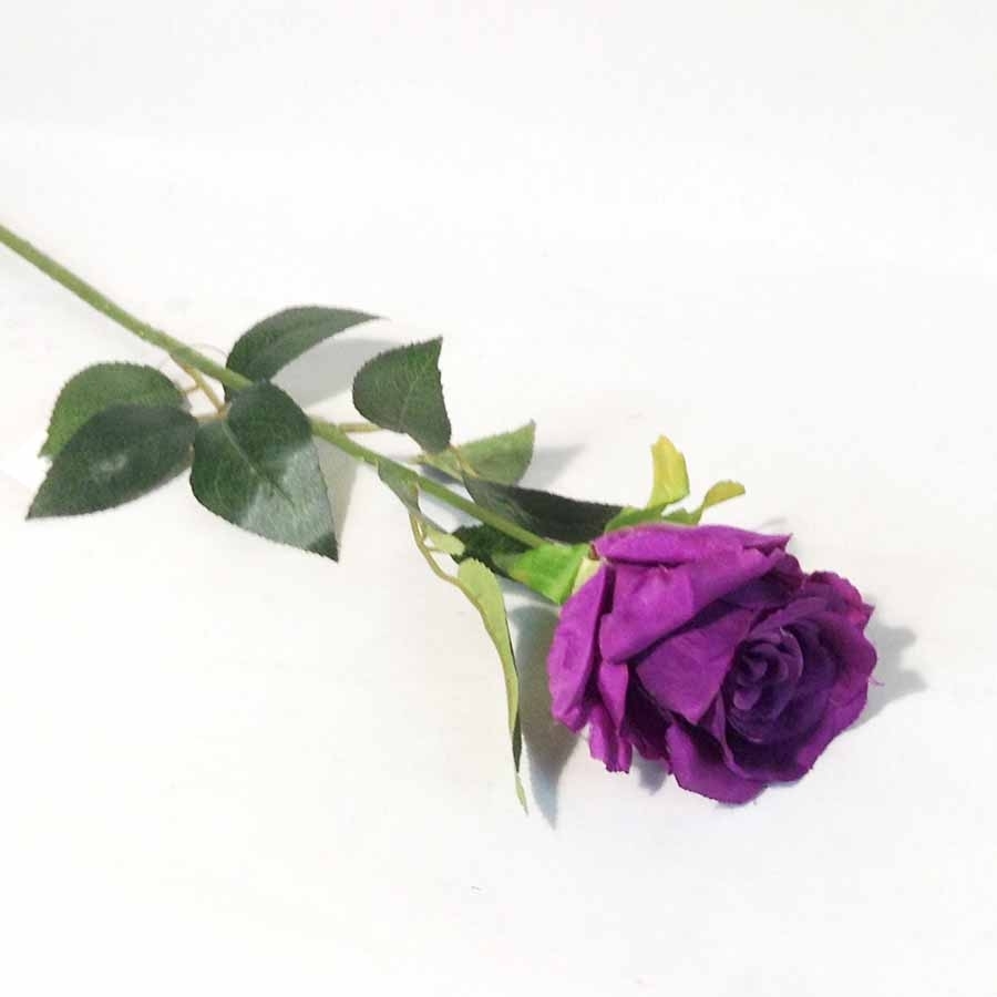 Ветка розы светло-фиолетовая 65см