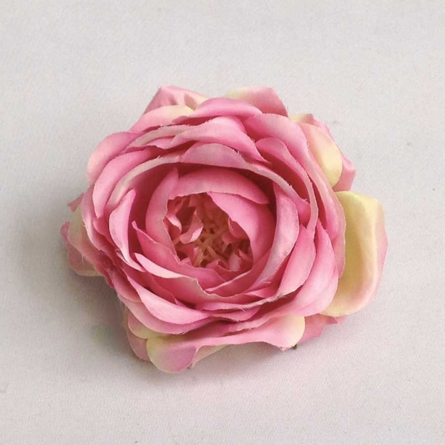 Головка розы АНГЛИЙСКАЯ розовая яркая - 6шт
