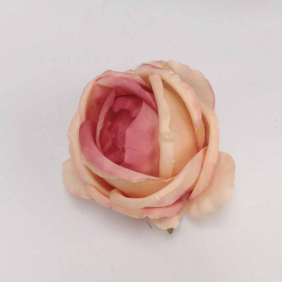 Головка розы КЛЕР персиковая с насыщенной серединой