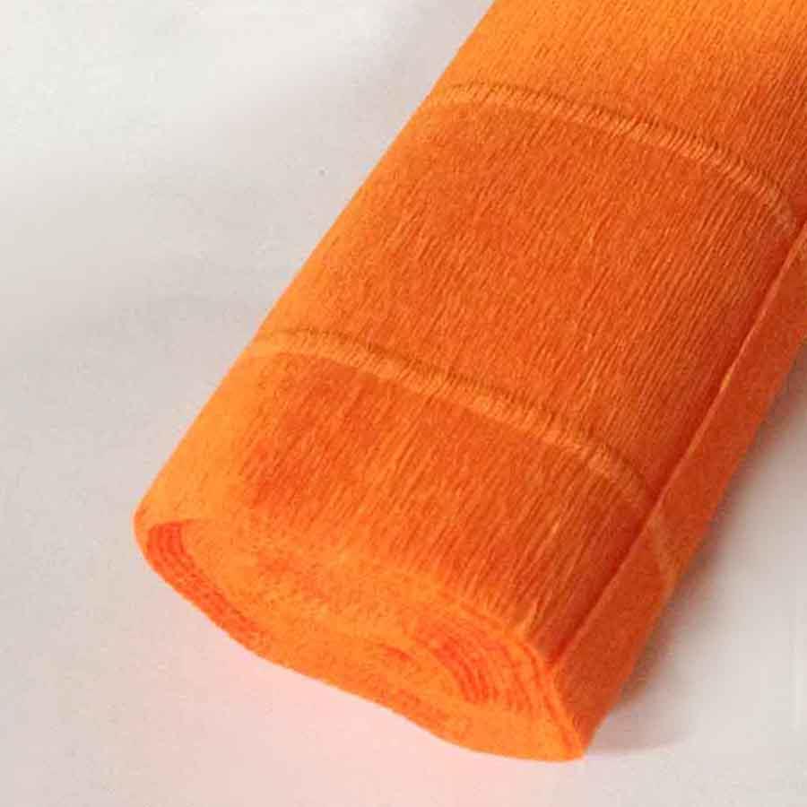 Бумага гофрированная ярко - оранжевая 20Е2