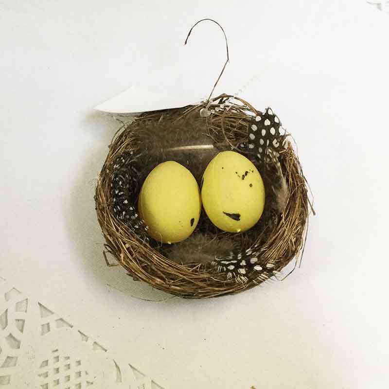 Гнездо с яйцами 10см