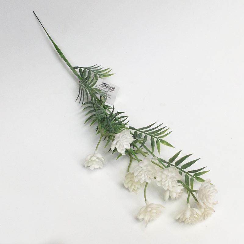 Веточка с мелкими белыми цветочками -55см