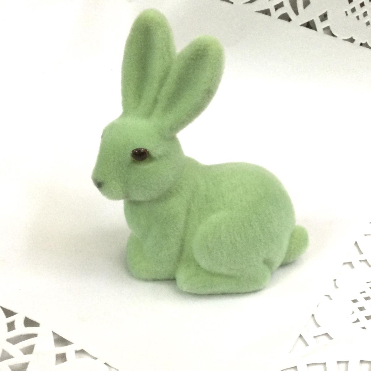 Кролик пасхальный - цвет зелёный лайм 10см