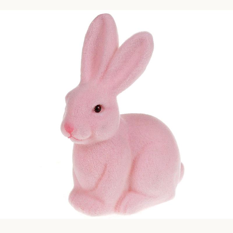 Кролик пасхальный - цвет розовый 15см
