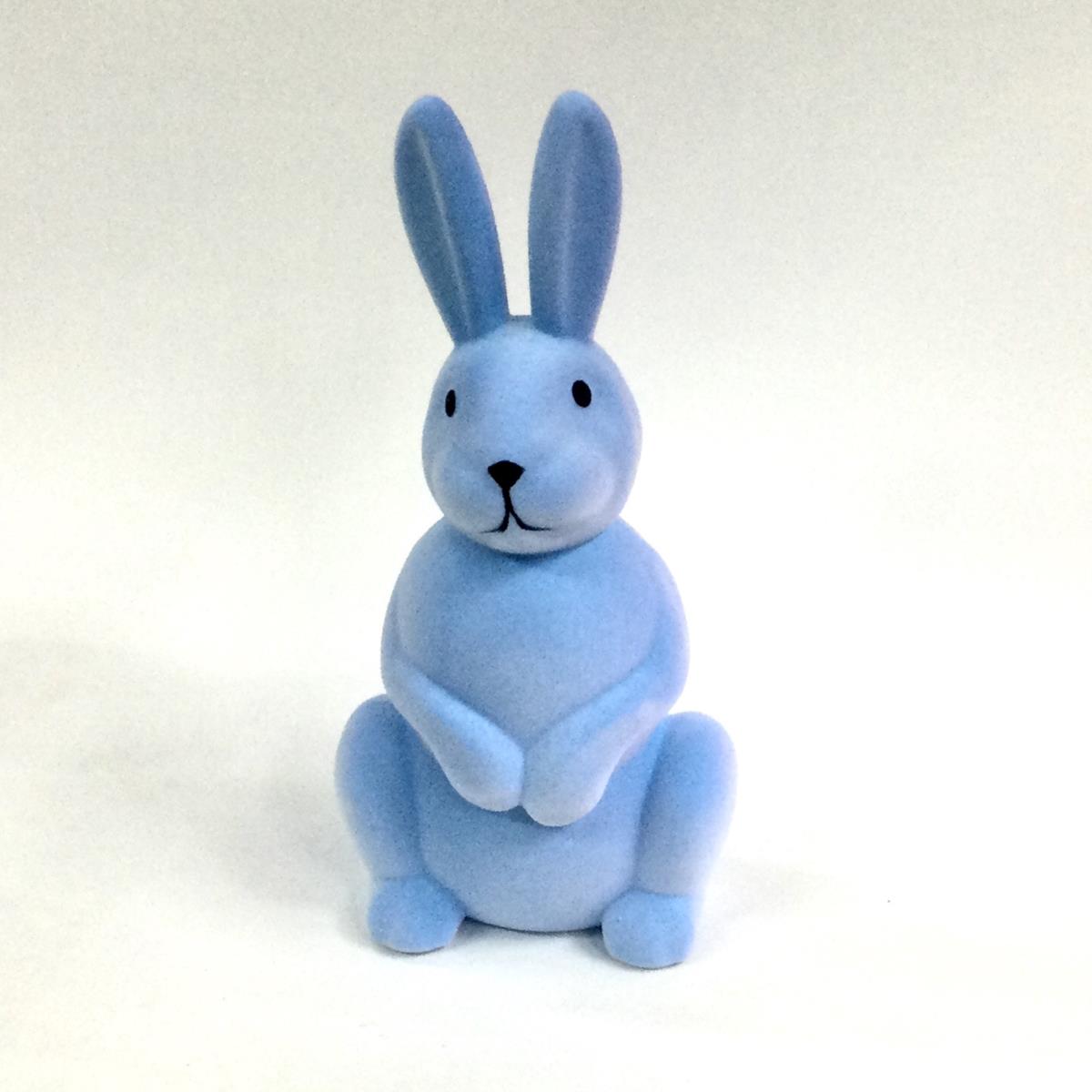 Кролик пасхальный голубой 25см