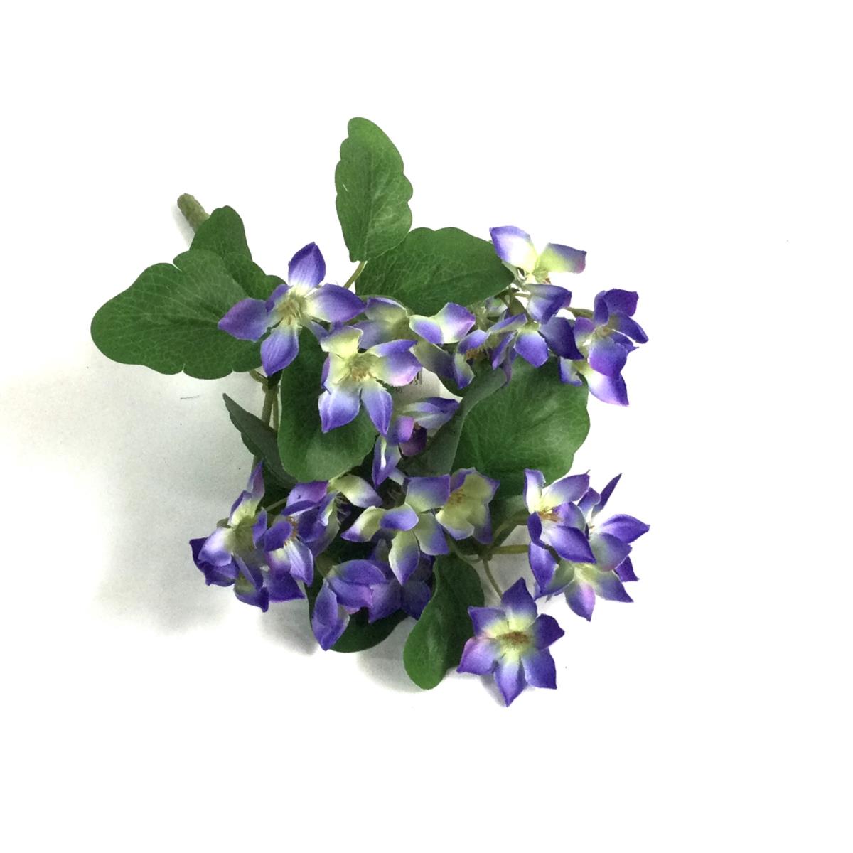 Букетик с синими цветочками- звездочками 27см
