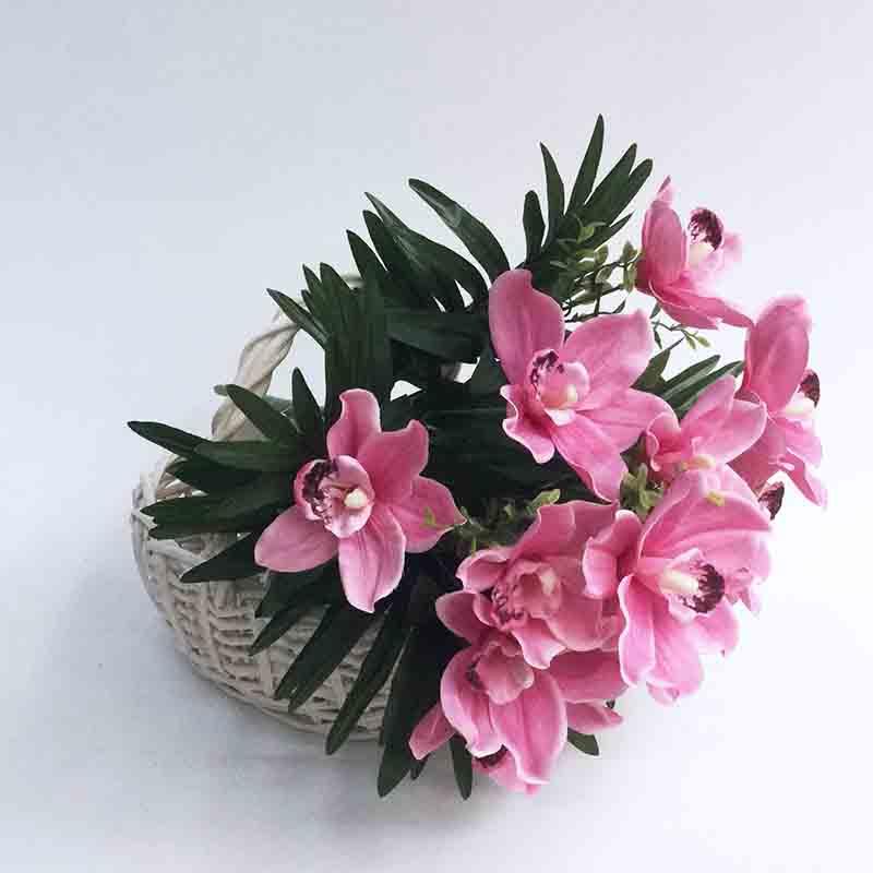 Букет орхидей ярко-розовый 35см