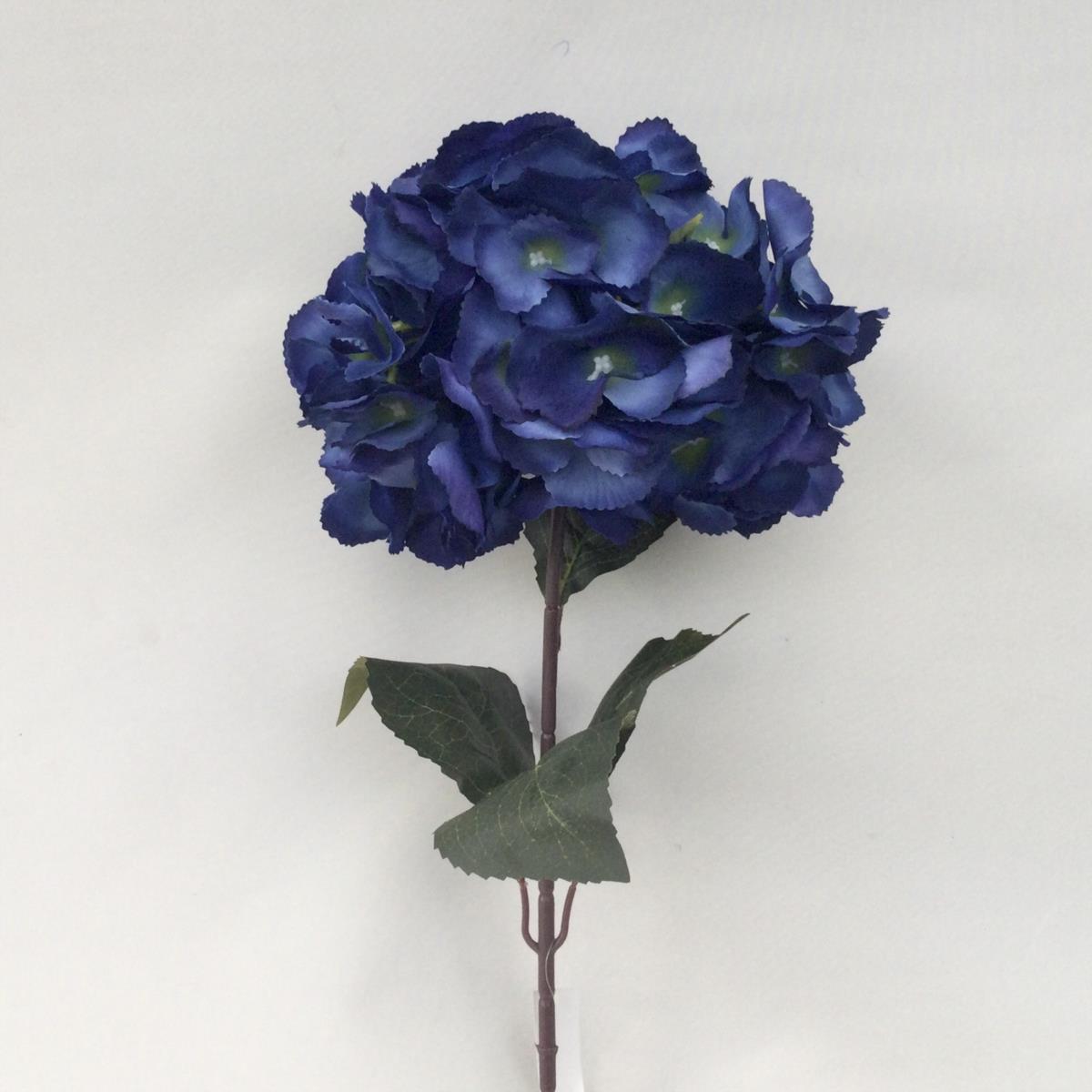 Ветка гортензии крупноцветковой синяя 80см