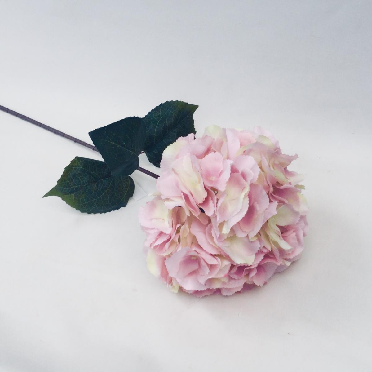Ветка гортензии крупноцветковой ванильно- розовая  80см - Изображение 2