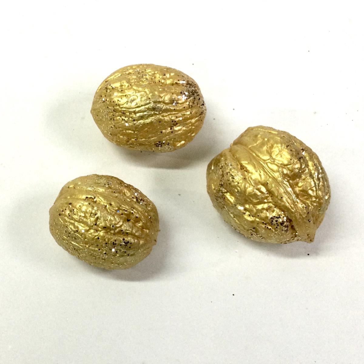Орехи натуральные крупные в золоте - 3шт