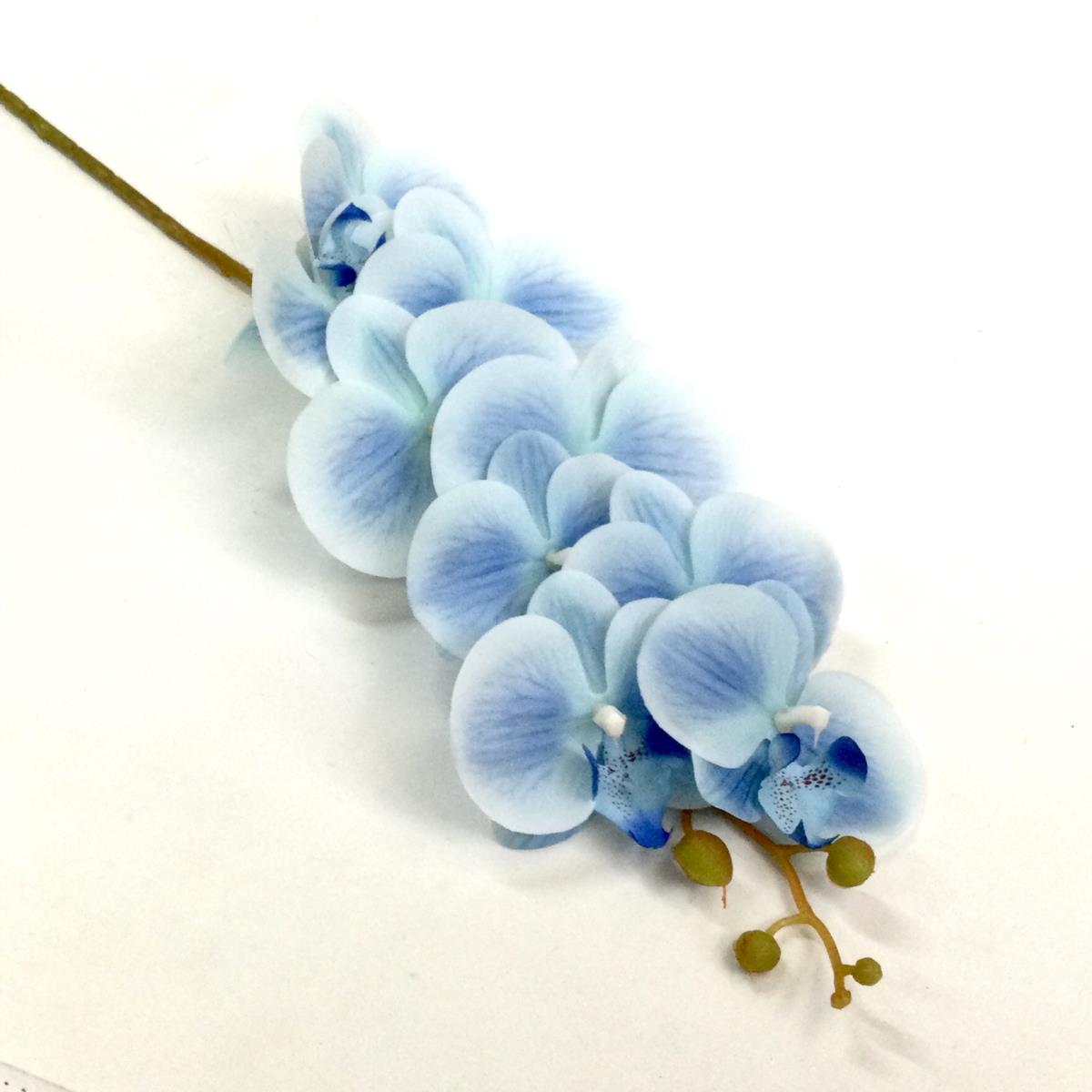 Ветка орхидеи нежно- голубая 100см