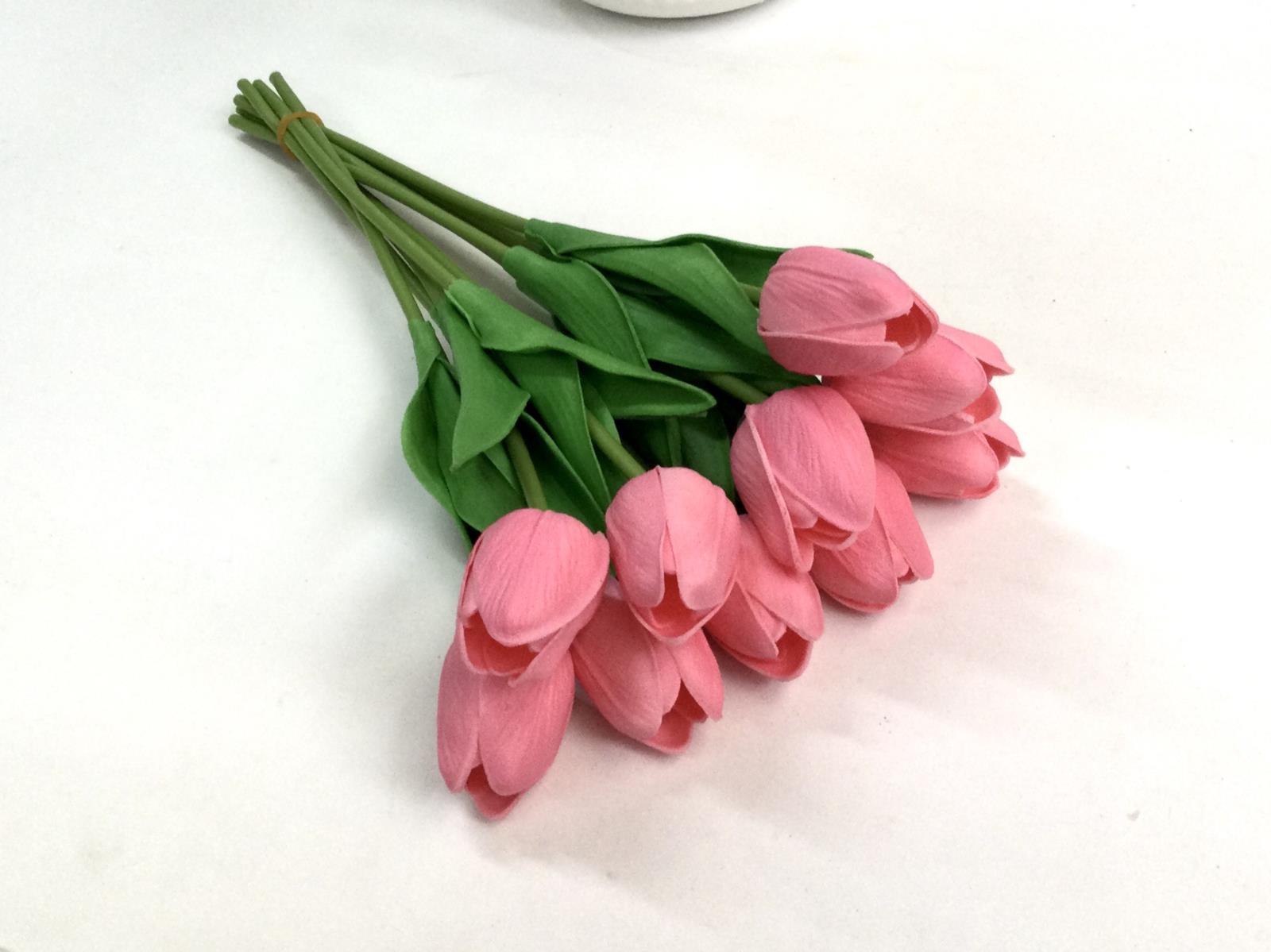 Букет розовых Тюльпанов 33см - 10шт