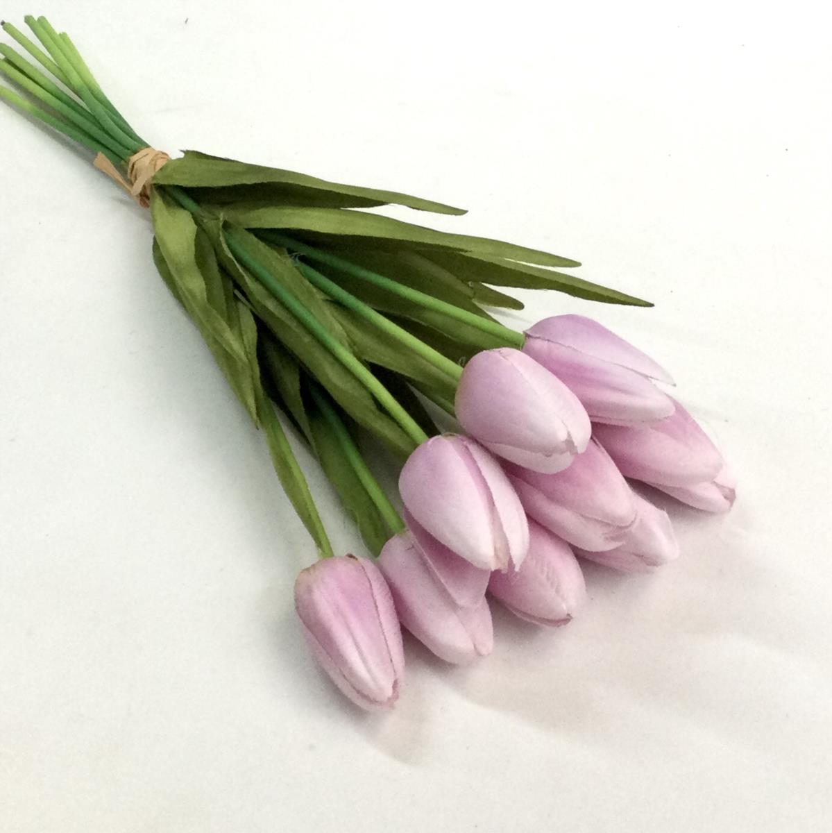 Связка лиловых Тюльпанов 37см - 10шт