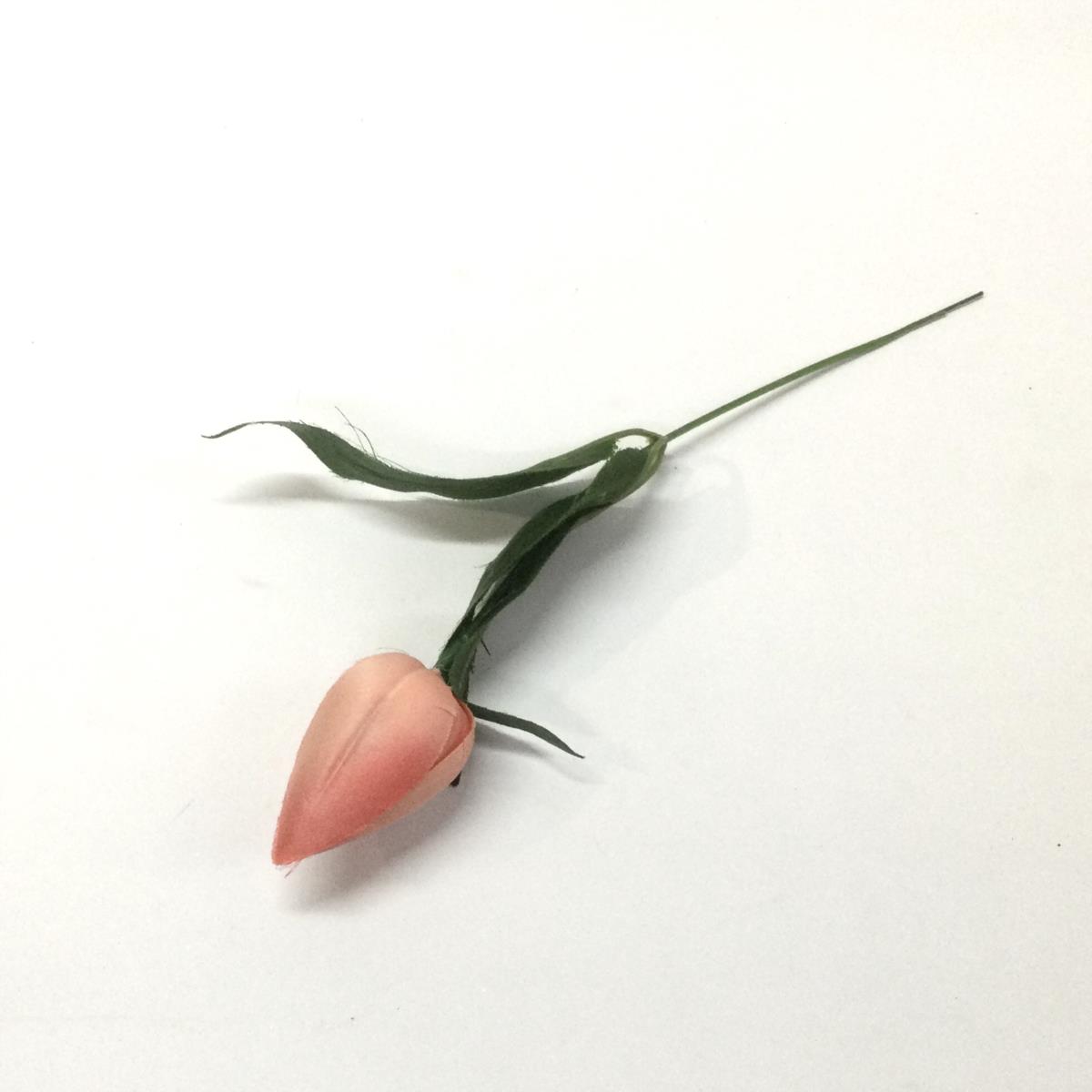 Веточка тюльпана кораллово- розовая 25см