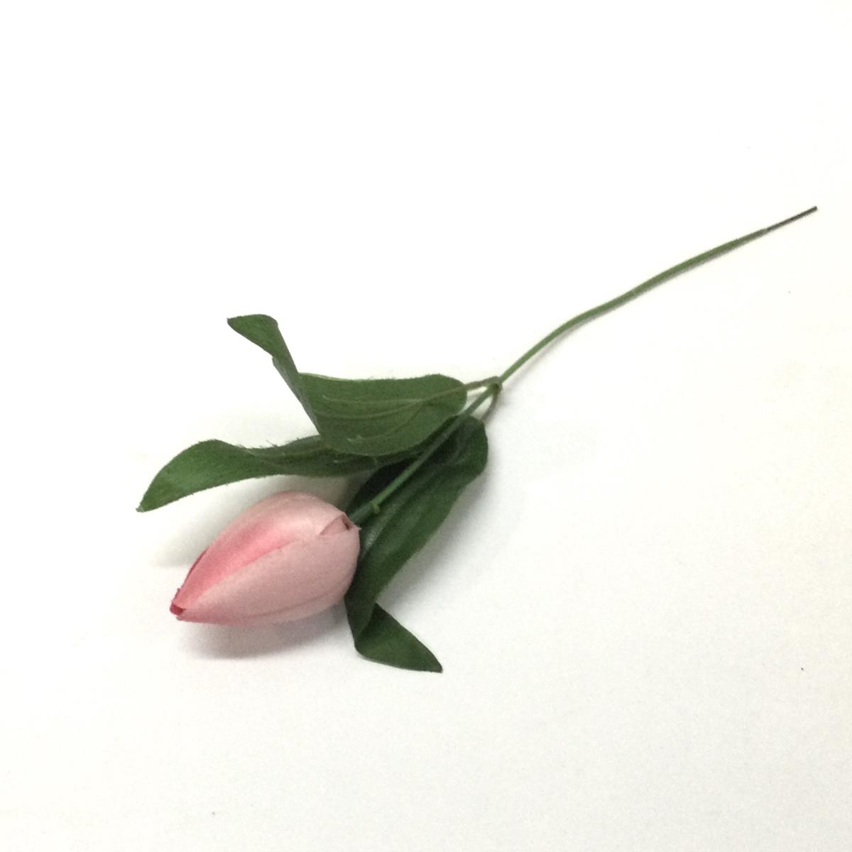 Веточка тюльпана розовая - 25см