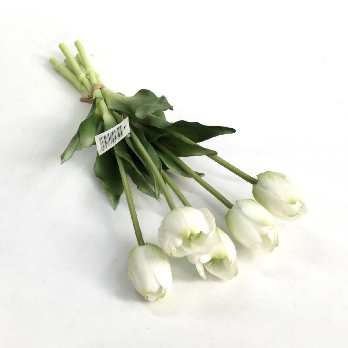 Букет тюльпанов гелевых белые - 40см