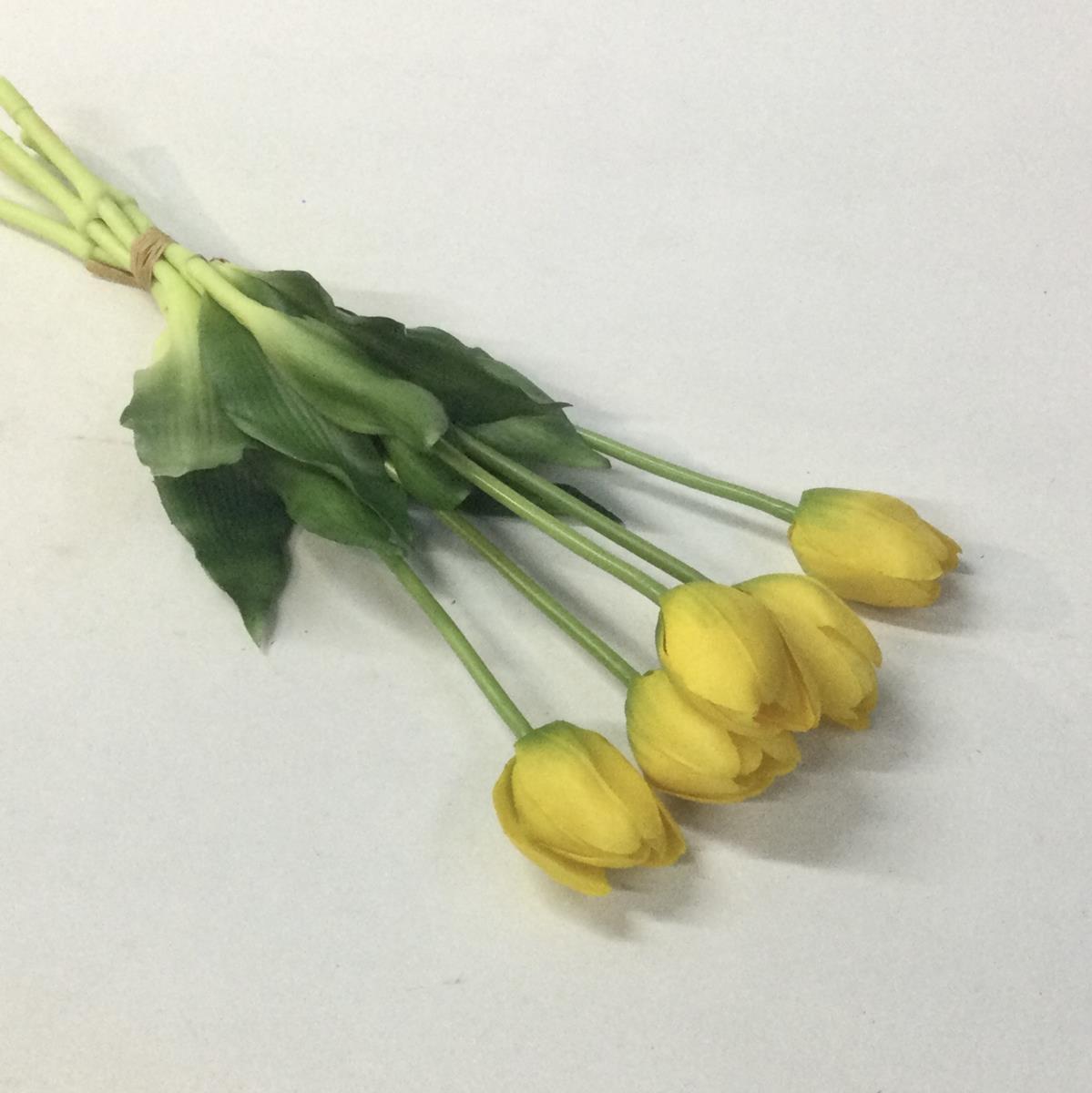 Букет тюльпанов гелевых желтые -40см