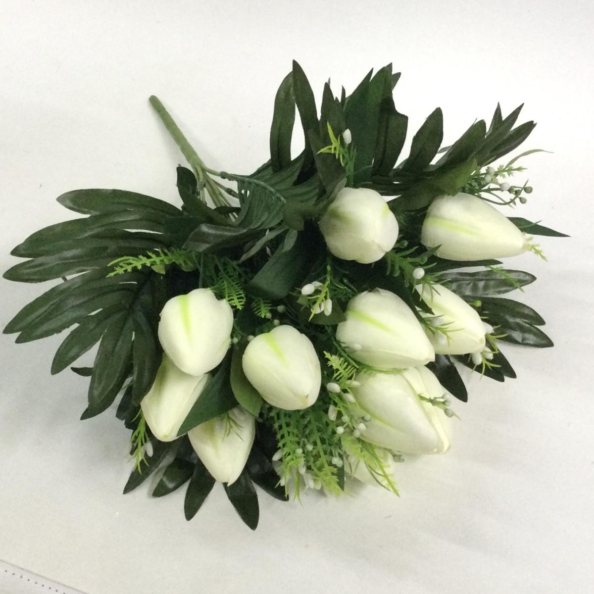 Букет тюльпанов белый - 47см - Зображення 2