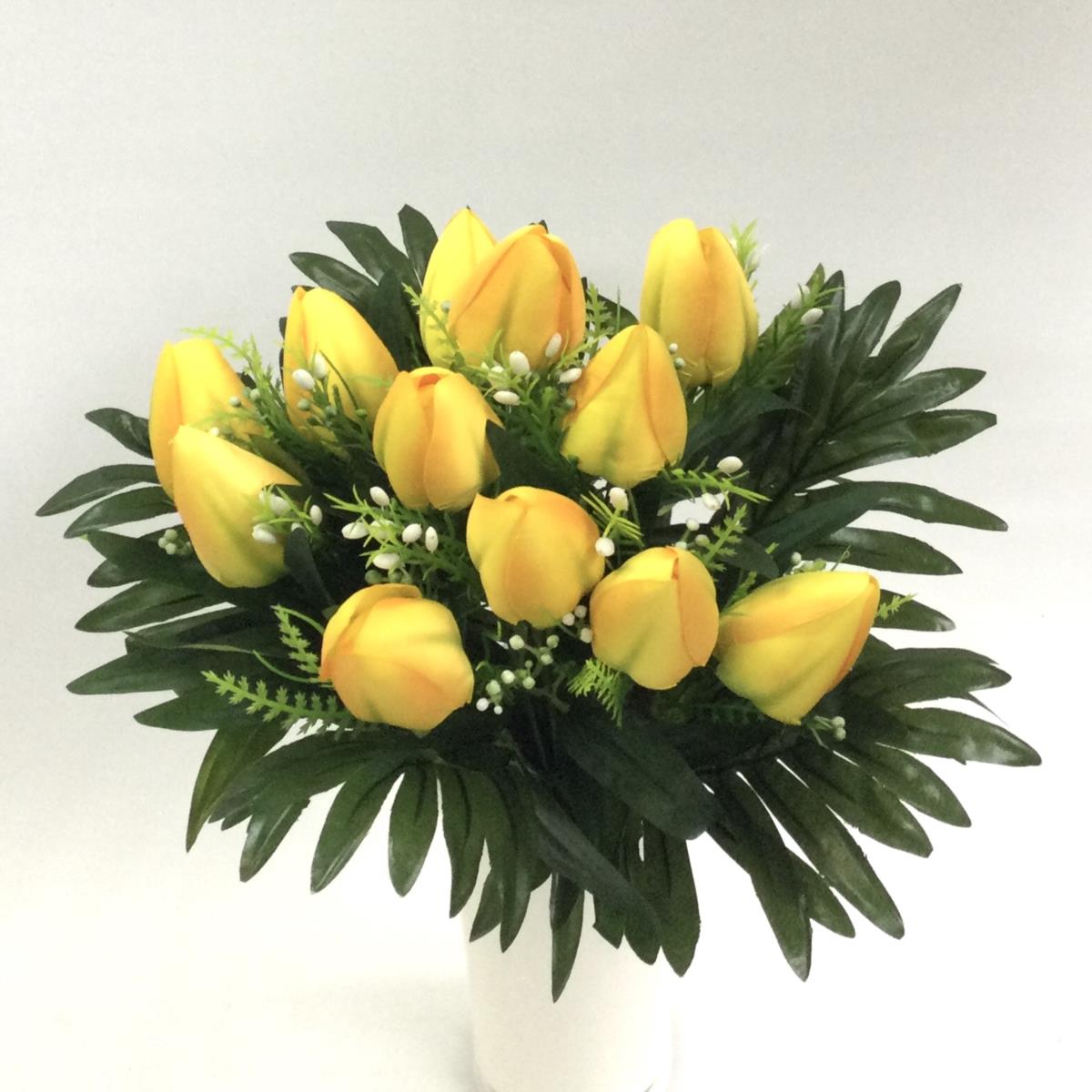 Букет тюльпанов желтый - 47см