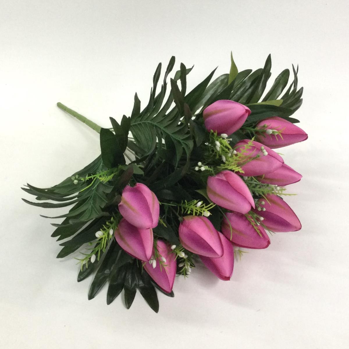 Букет тюльпанов розовый - 47см - Зображення 2