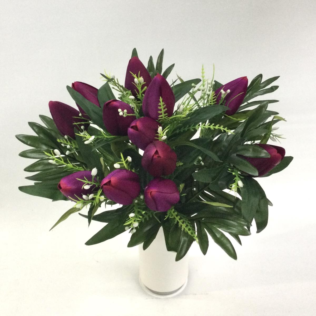 Букет тюльпанов фиолетовый - 47см