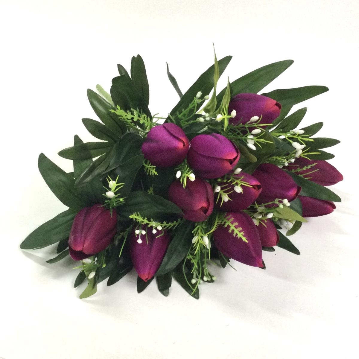 Букет тюльпанов фиолетовый - 47см - Зображення 2