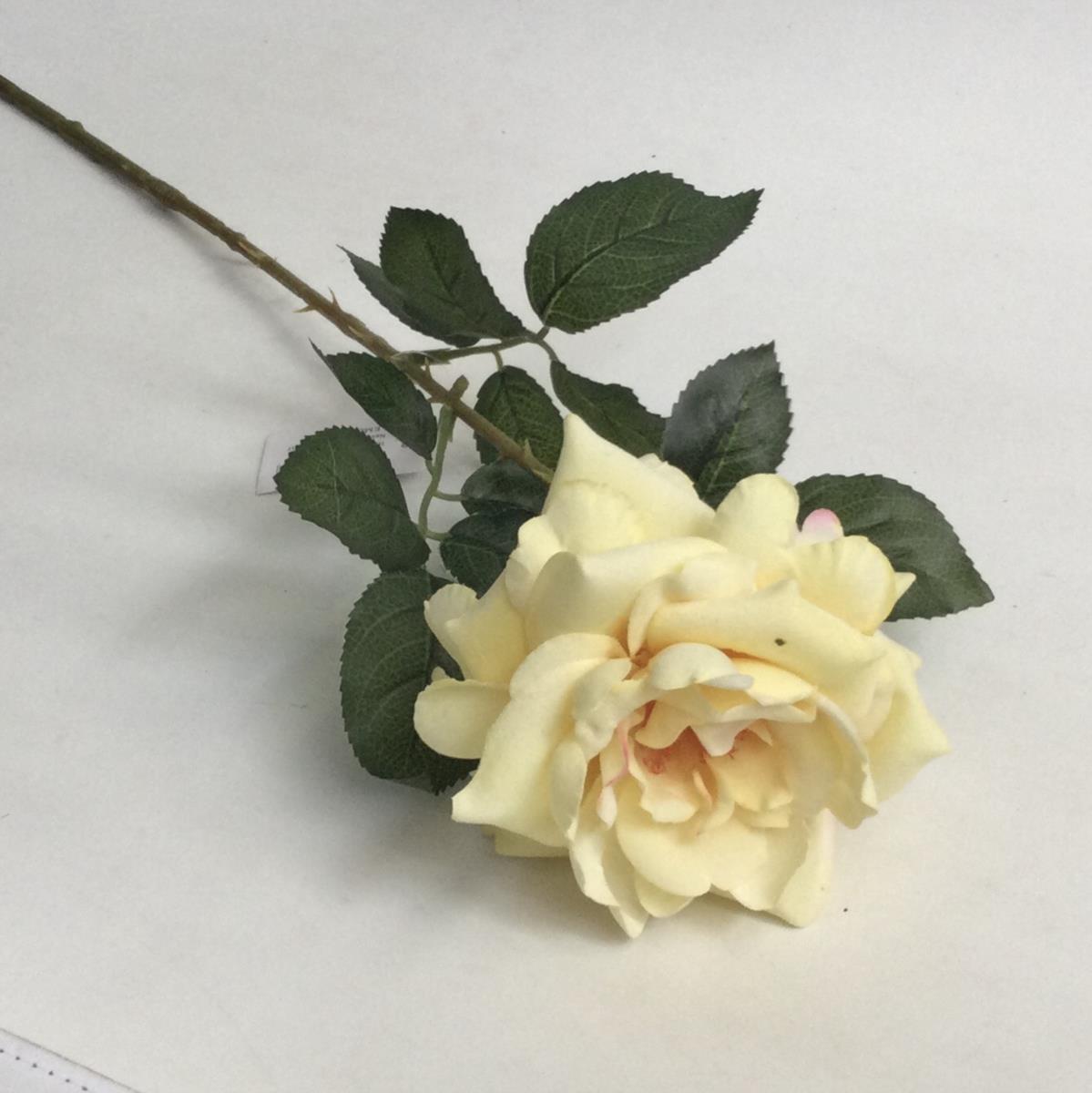 Ветка розы  Рококо кремовая - 65см