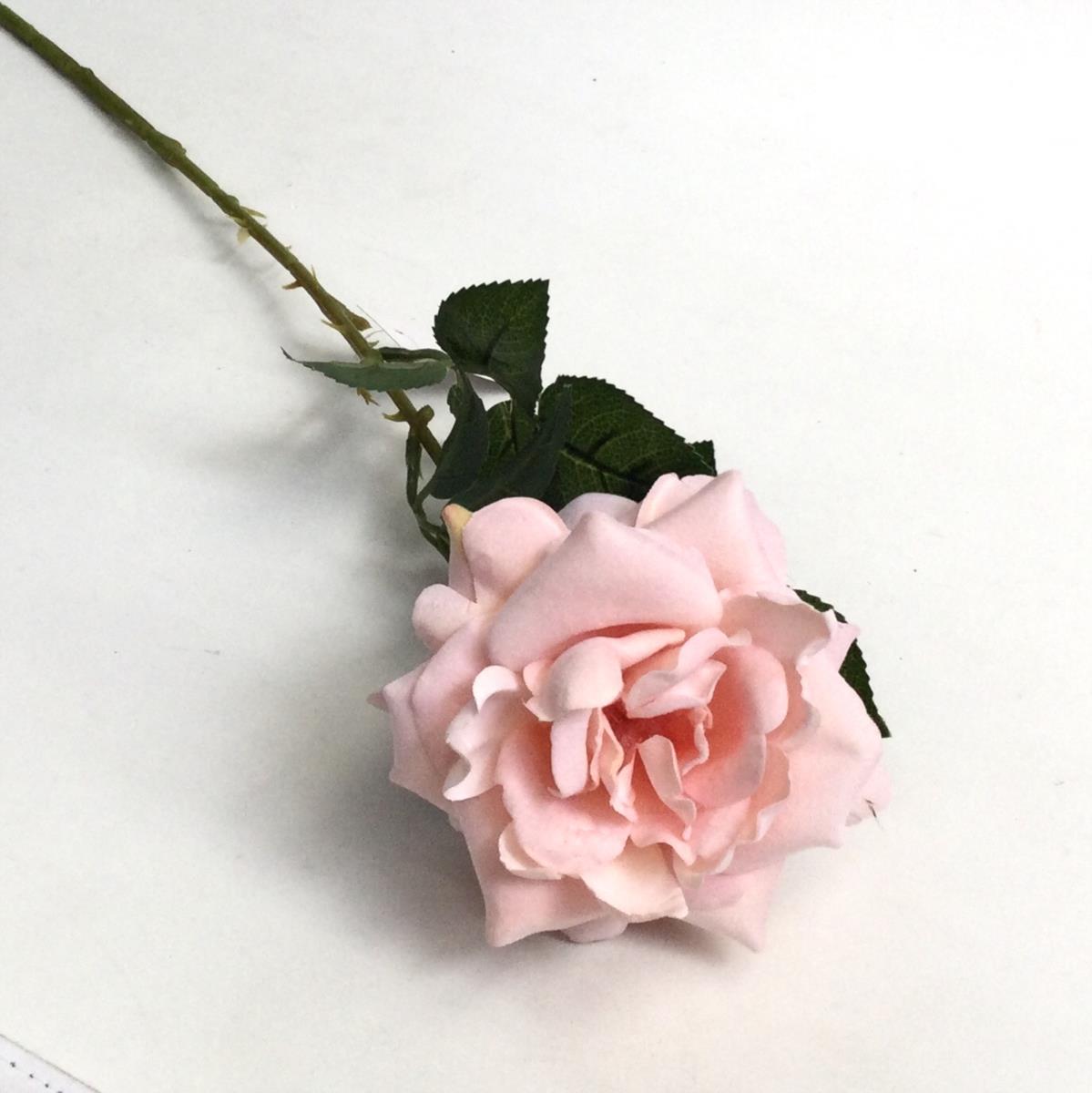 Ветка розы Рококо розовая - 65см
