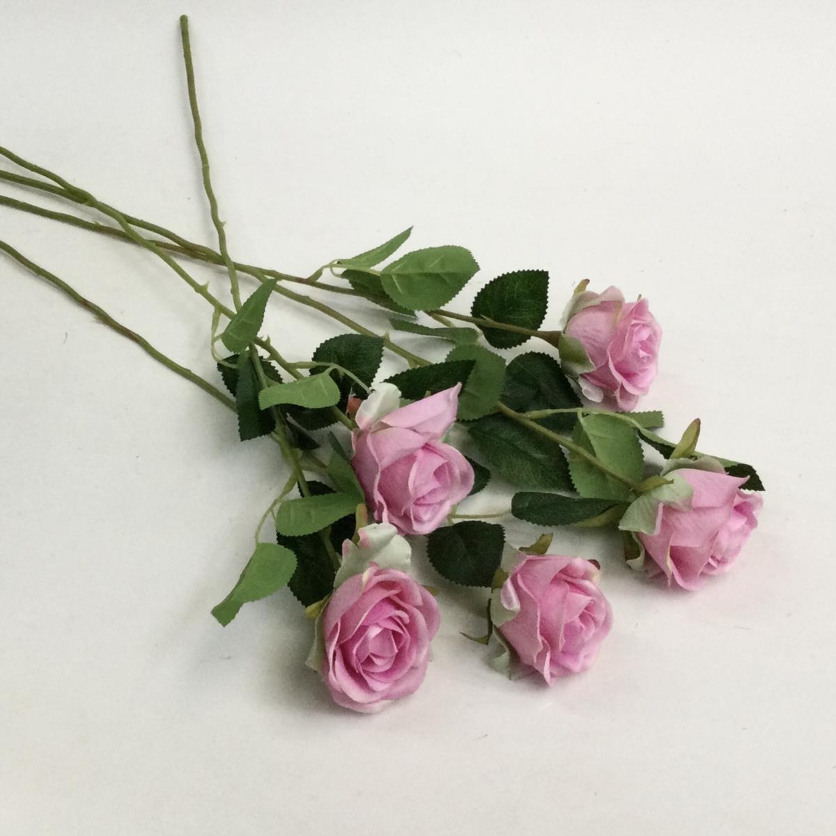 Ветка розы цвет фуксия - 50см