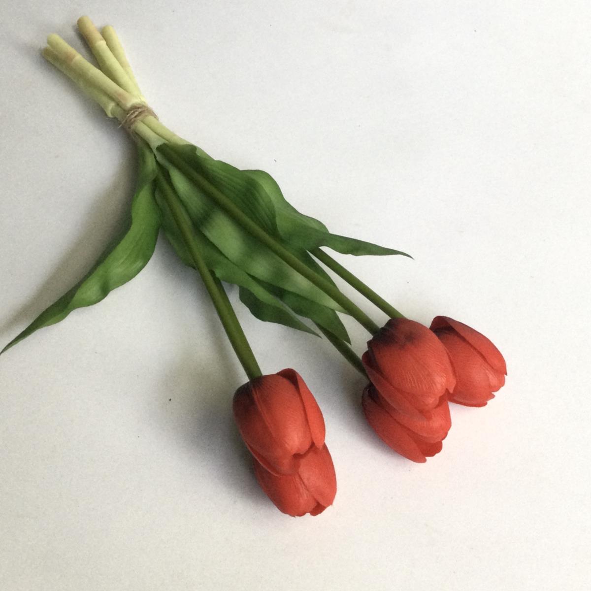 Букет тюльпанов гелевых красные -32см