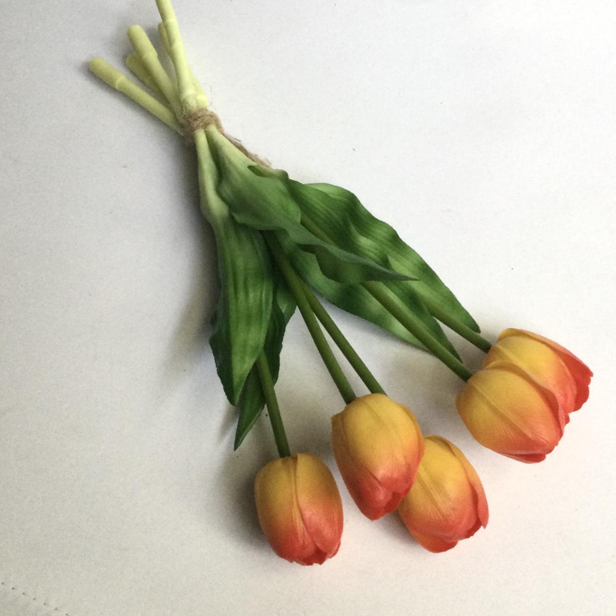 Букет тюльпанов гелевых оранжевые - 32см