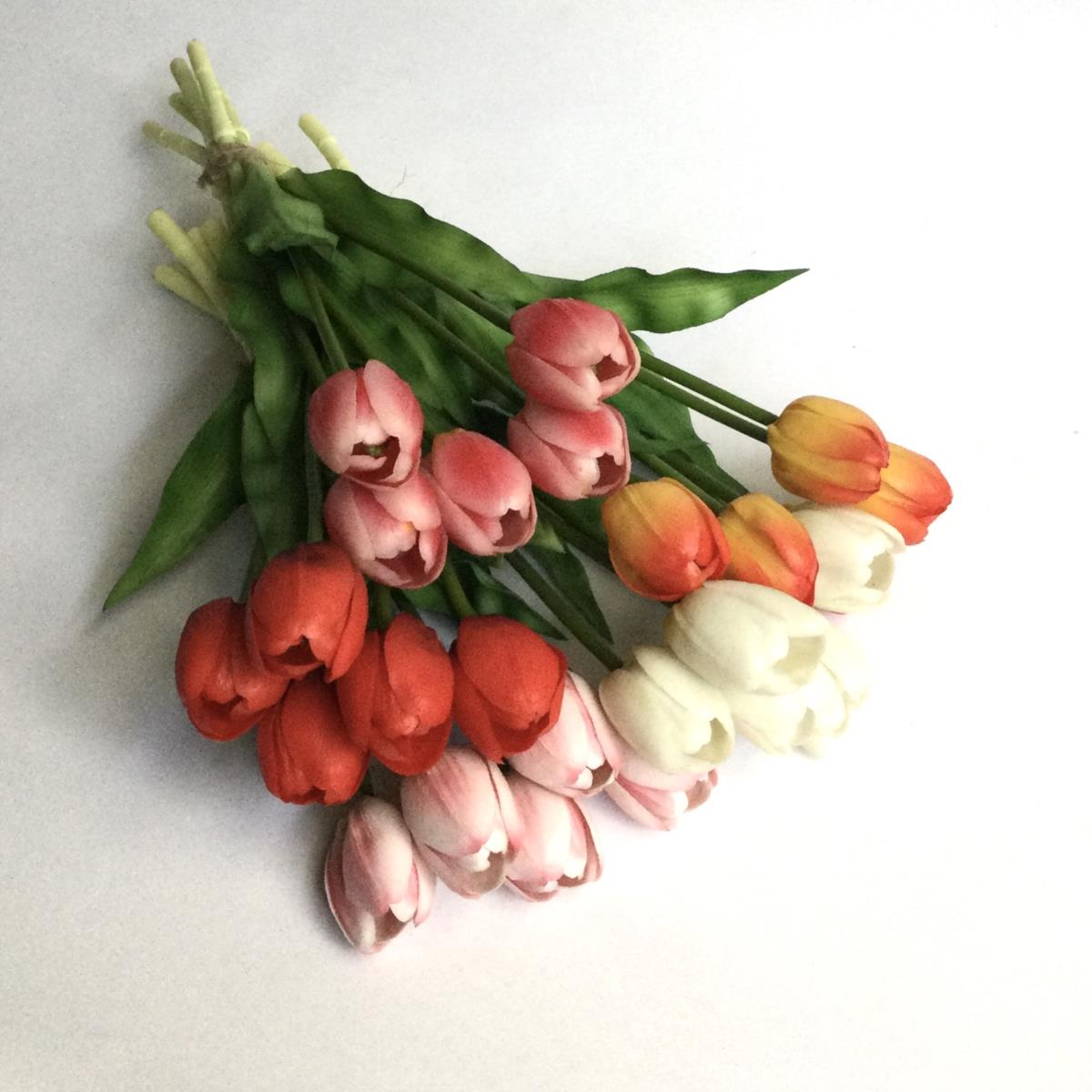 Букет тюльпанов гелевых желтые -38см - Зображення 2