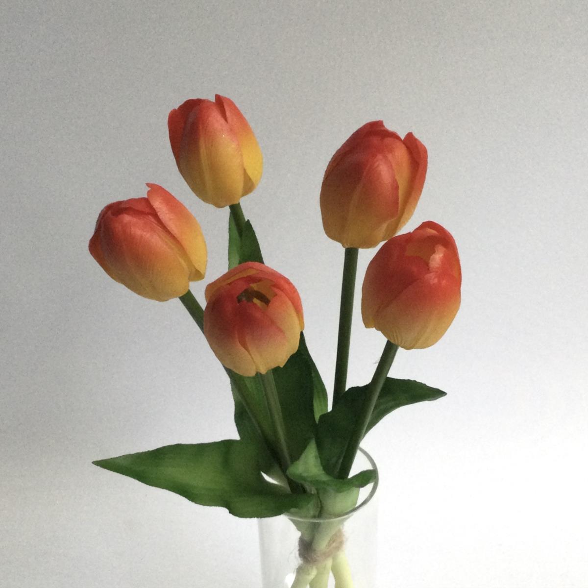 Букет тюльпанов гелевых желтые -38см - Зображення 3