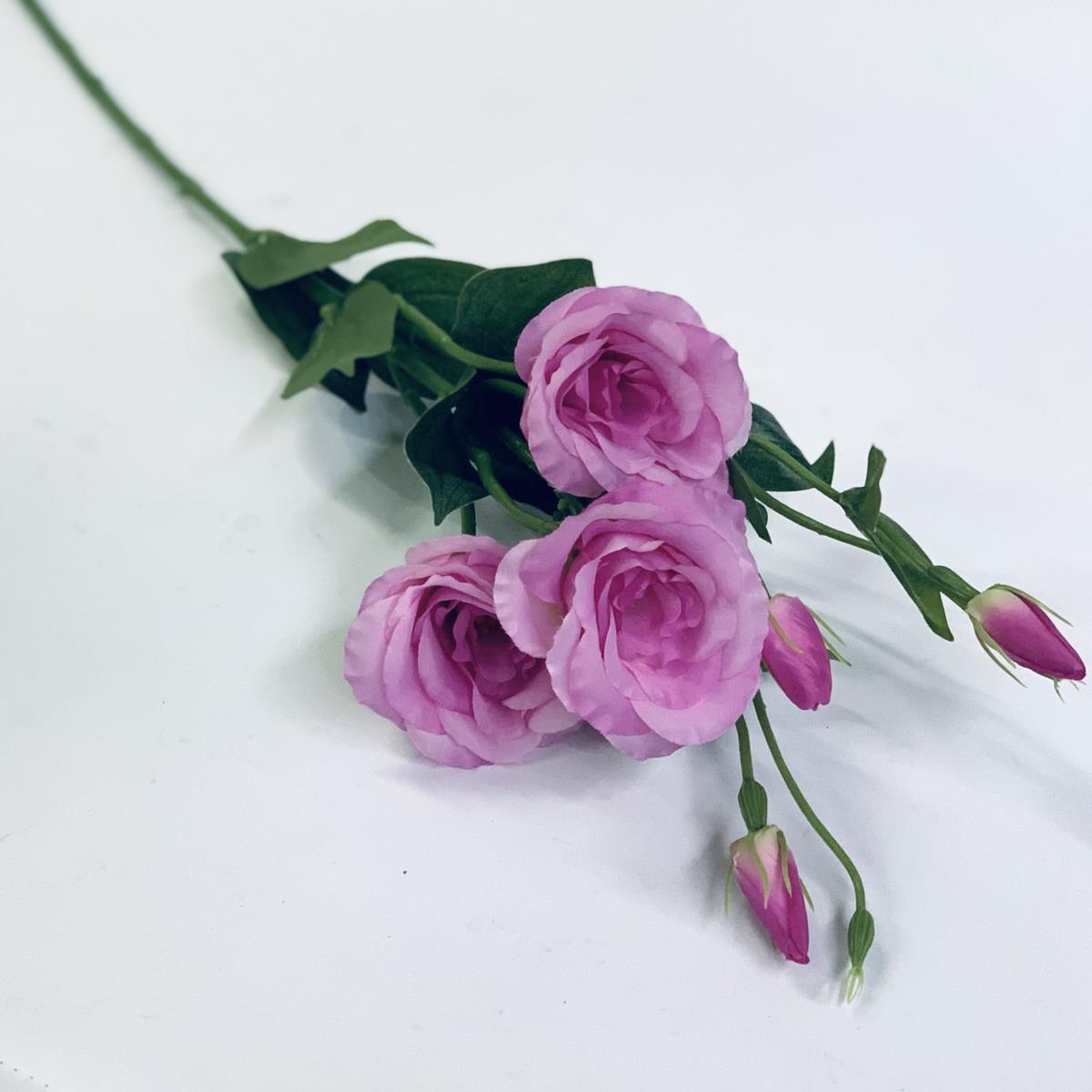 Ветка эустомы цвет фуксии 75см