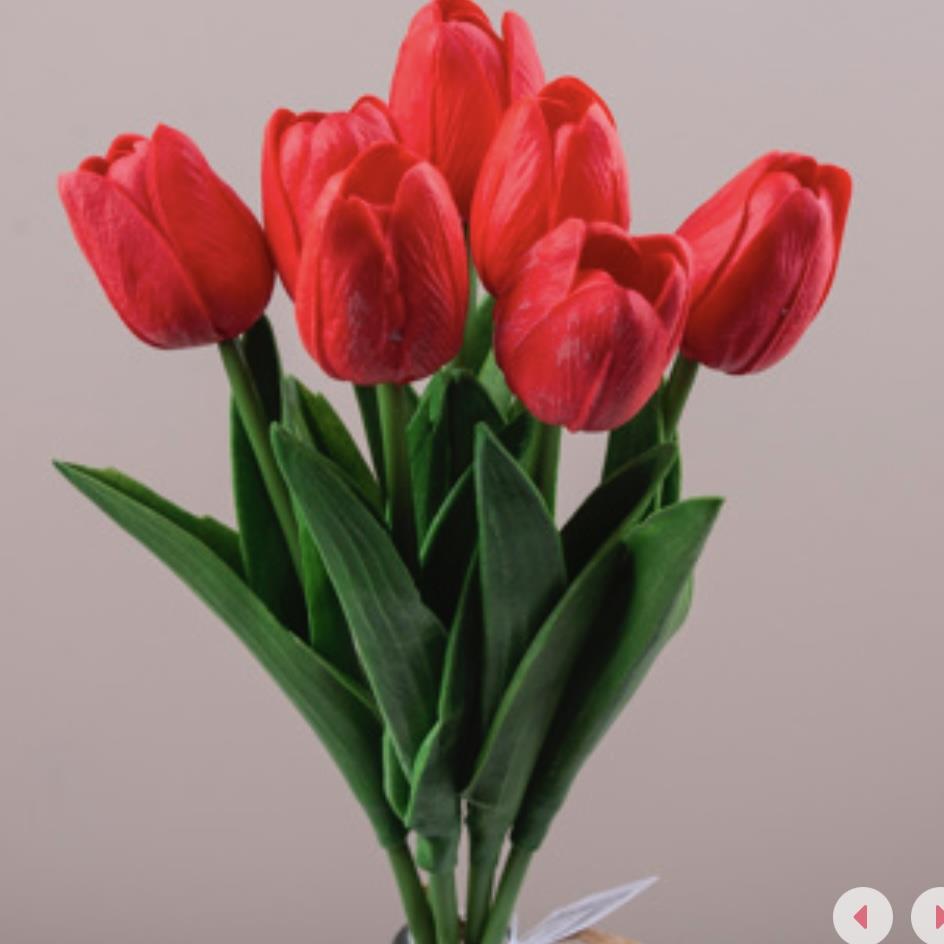 Тюльпаны из латекса красные 34см