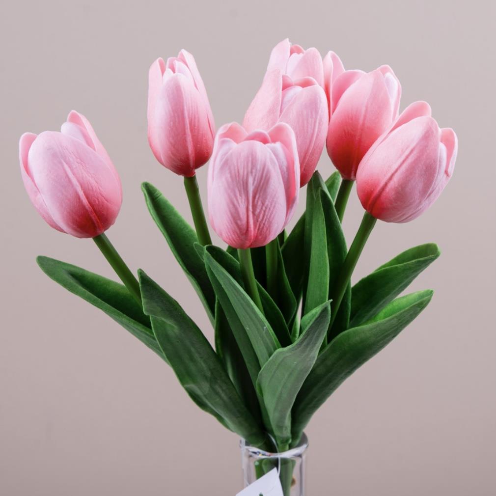 Тюльпаны из латекса розовые 34см