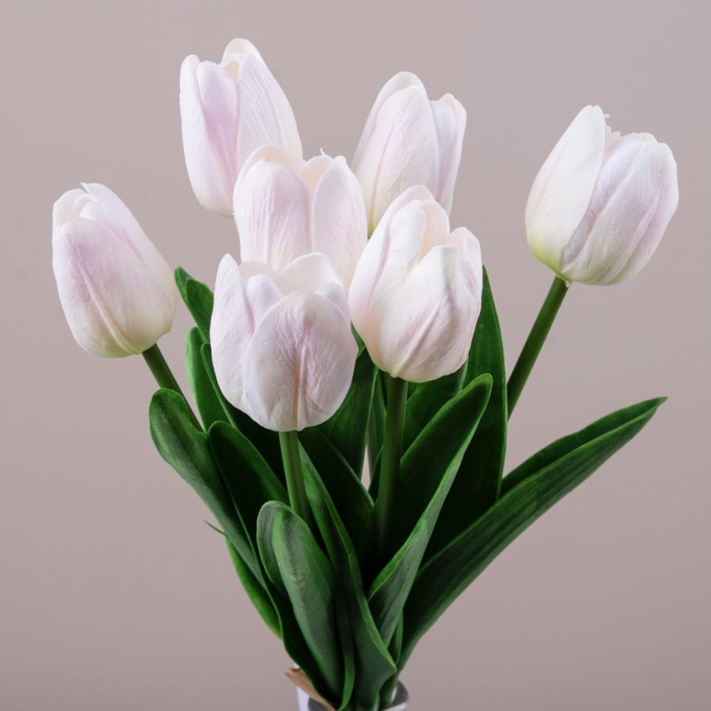 Тюльпаны из латекса нежно-розовые 34см