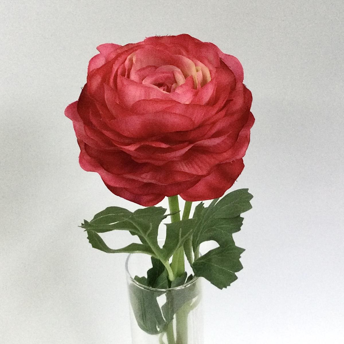 Ветка ранункулюса малиновая 45см - Зображення 3