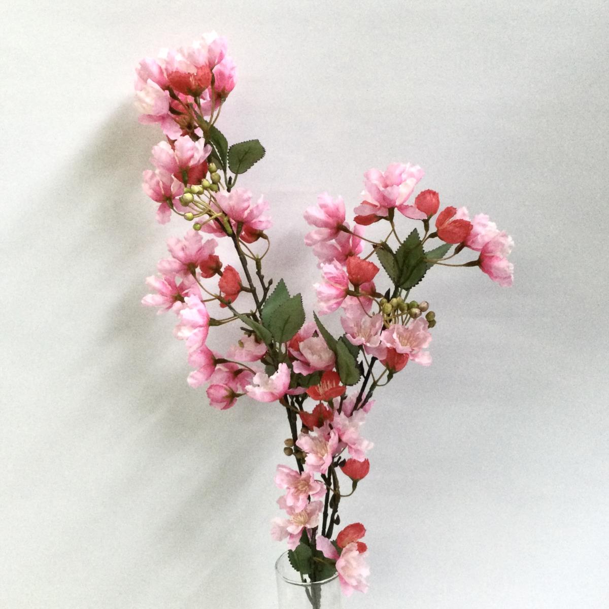 Ветка мирта ярко-розовая 90см