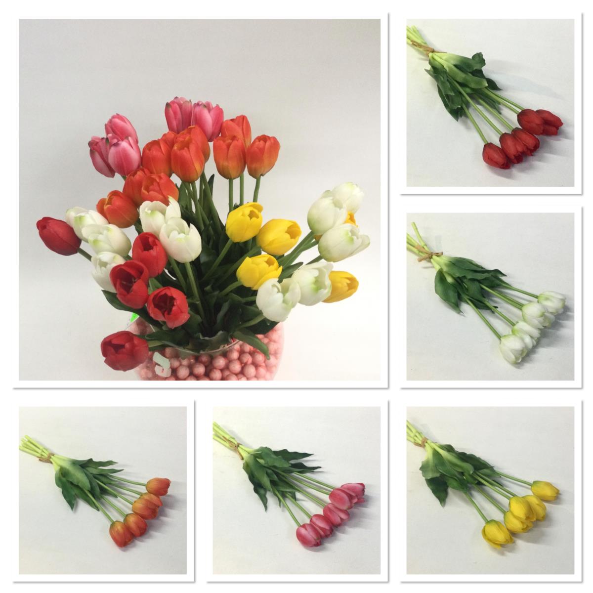 Букет силиконовых тюльпанов 38см- упаковка 10шт