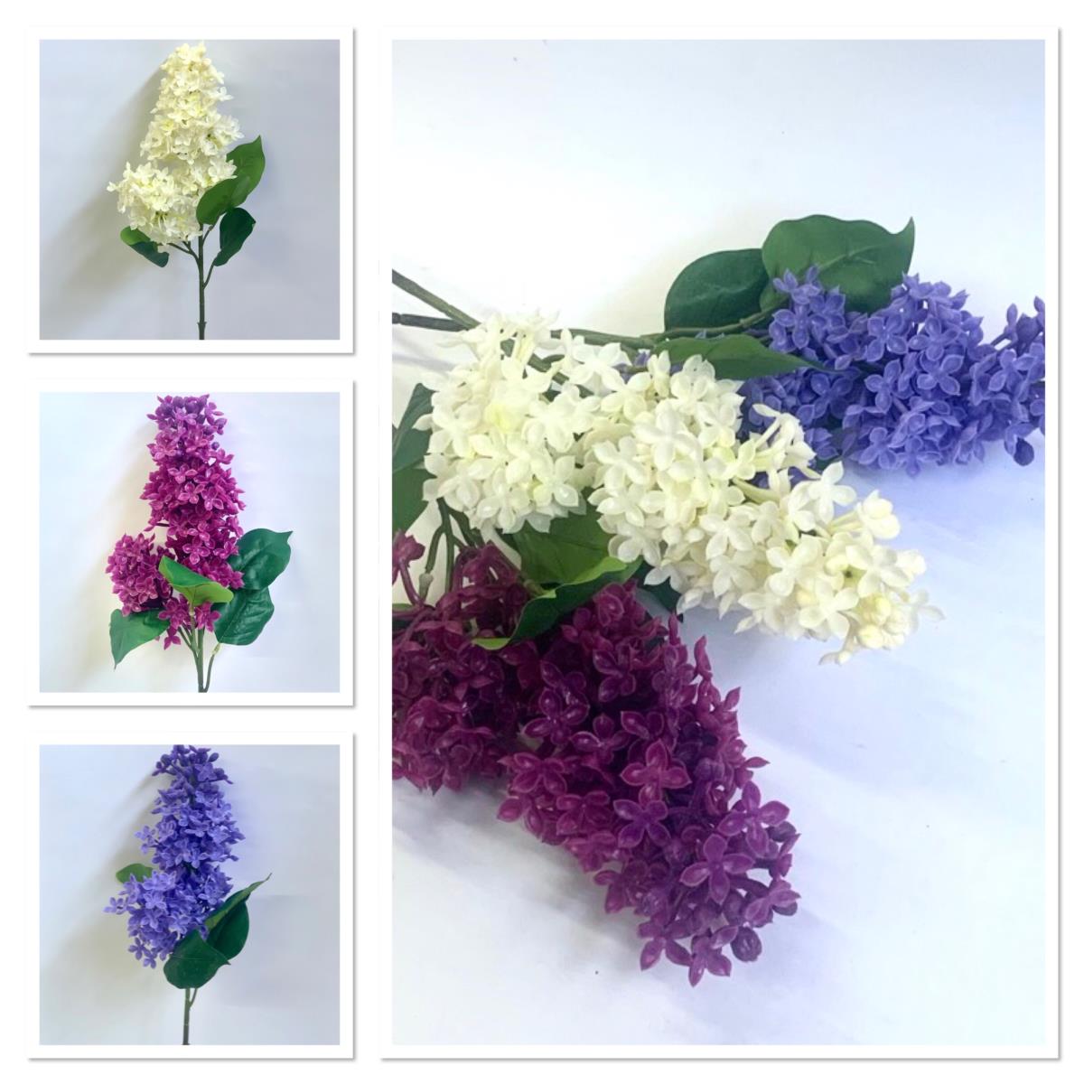 Ветка силиконовой сирени 67см - упаковка 9 шт