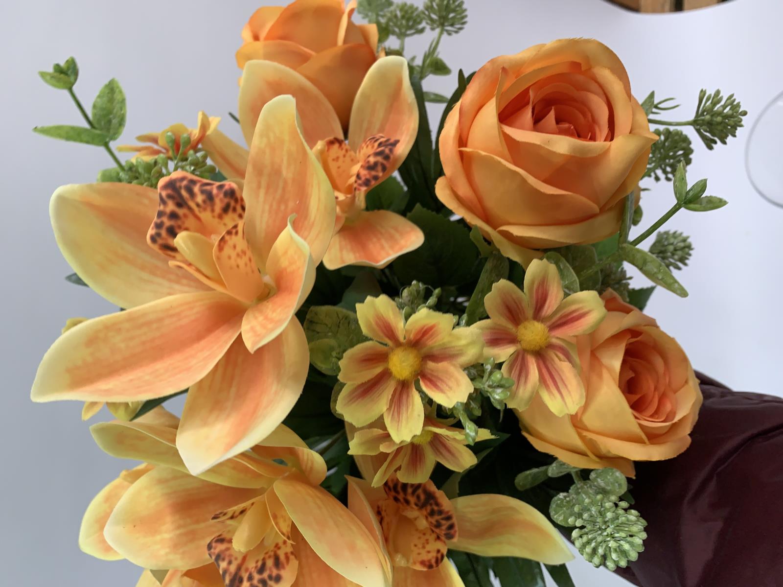 Букет роз с лилиями ярко -желтый 50см - Зображення 2